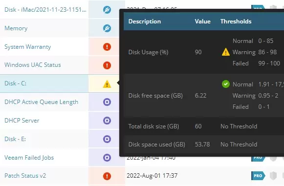 Check Disc Free Space